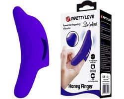Pretty Love - Delphini - Vinger Vibrator - Paars - Siliconen - USB Oplaadbaar - 10 standen