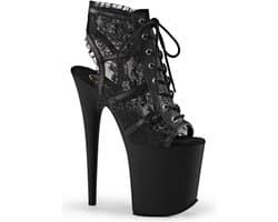 Pleaser - FLAMINGO-896LC Hoge hakken - Paaldans schoenen - 42 Shoes - Zwart