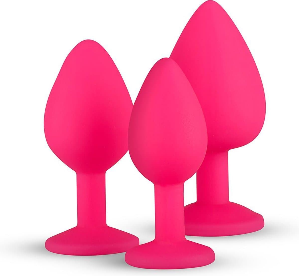 Siliconen Buttplug Met Diamant - Roze — afbeelding 1