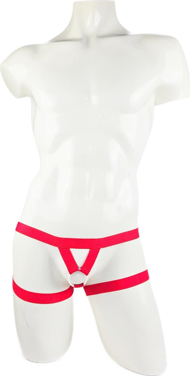 BamBella ® - Maat S/M Sexy Erotische bondage Lingerie Heren onderbroek Rood mannen boxer — afbeelding 1