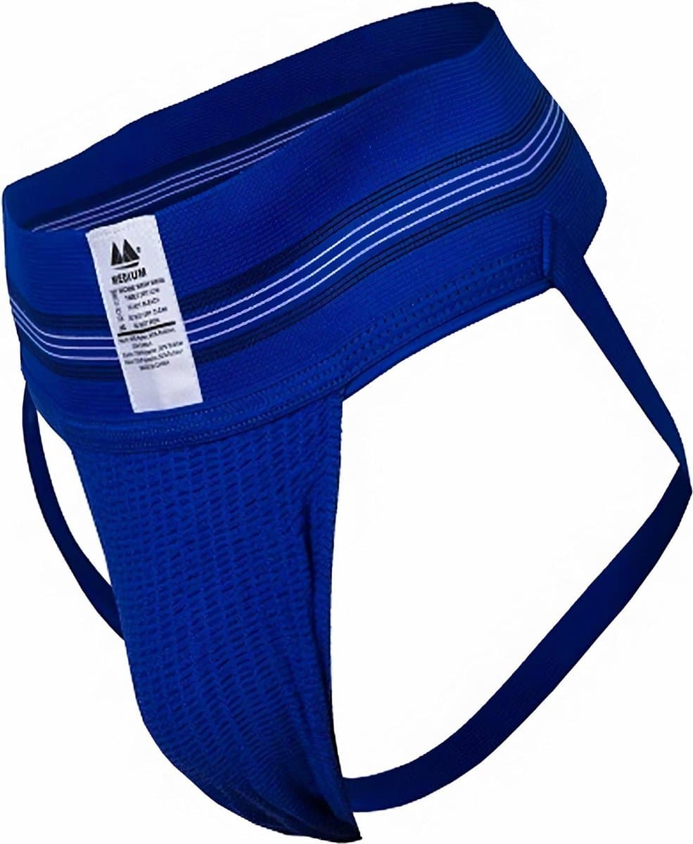 MM Sports The Original No. 10 Swimmer/Jogger Jockstrap 3 inch Blue - MAAT XL - Heren Ondergoed - Jockstrap voor Man - Mannen Jock — afbeelding 1