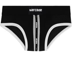 Barcode Berlin Mesh Brief Sicile Black-White - MAAT M - Erotisch Heren Ondergoed - Slip voor Man - Sexy mannen Slip