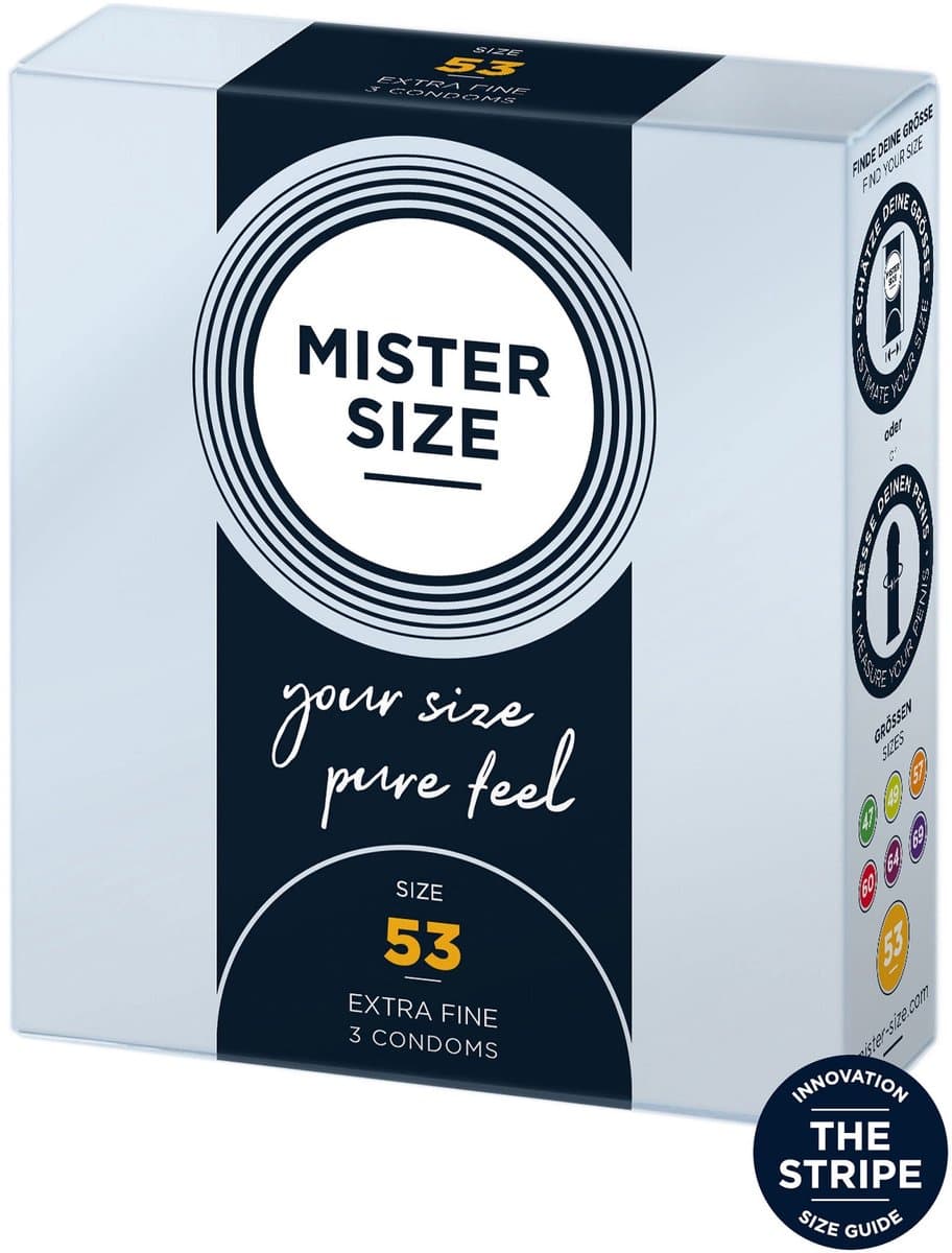MISTER SIZE 53 Ultra Dunne M condooms (3 pack) — afbeelding 1