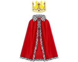 MTTProducts - King Queen Kostuum - Halloween Kostuum - Luxe Rood - Role Play Outfit - Perfect voor Feestjes en Toneel - Unisex