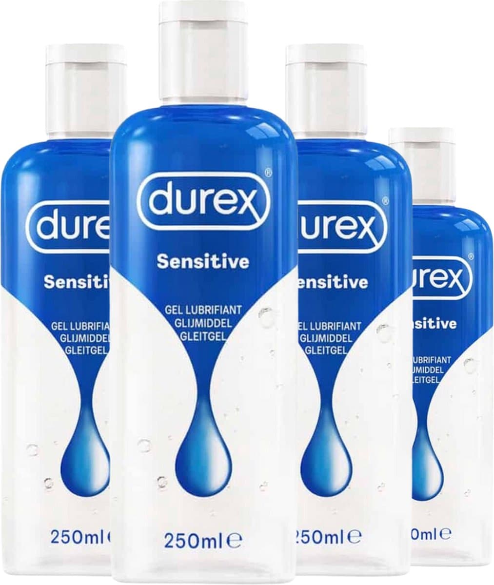 Durex Glijmiddel Sensitive - 250 ml x4 - Voordeelverpakking — afbeelding 1