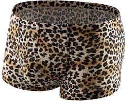 LekkerStout Luipaard Boxershort - Zwart/Bruin - Sexy Herenondergoed | M | ( LS218 )