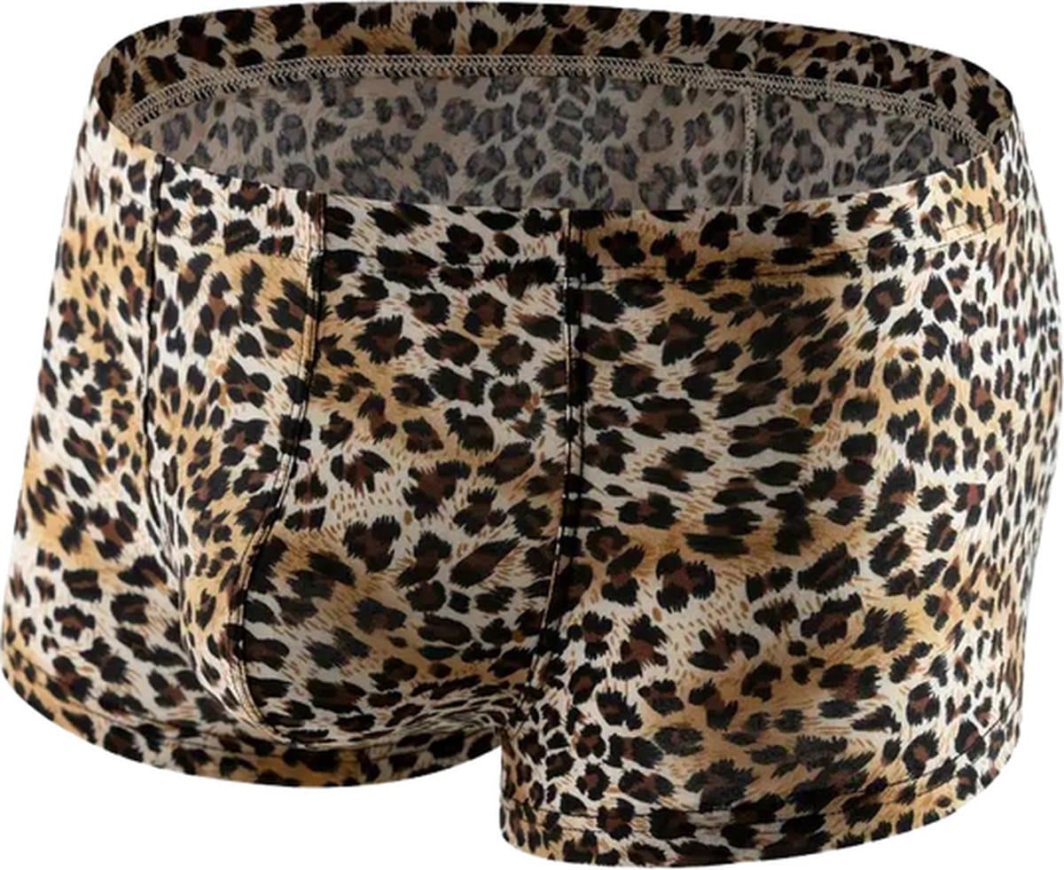 LekkerStout Luipaard Boxershort - Zwart/Bruin - Sexy Herenondergoed | L | ( LS218 ) — afbeelding 1