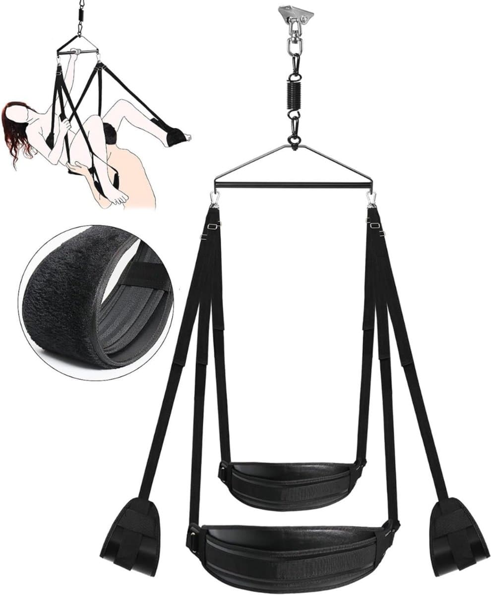 SVN® Sex Schommel - Sex Stoel - Bondage - Zwart - 43cm x 23cm x 11cm — afbeelding 1