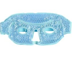IJs Gezicht- en Oogmasker – Gel Kralen Koelmasker – Herbruikbaar Spa Wrap – Blauw – Tegen Wallen en Vermoeide Ogen – Koud Gezichtsmasker – Ontspannende Huidverzorging – Voor Vrouwen en Mannen