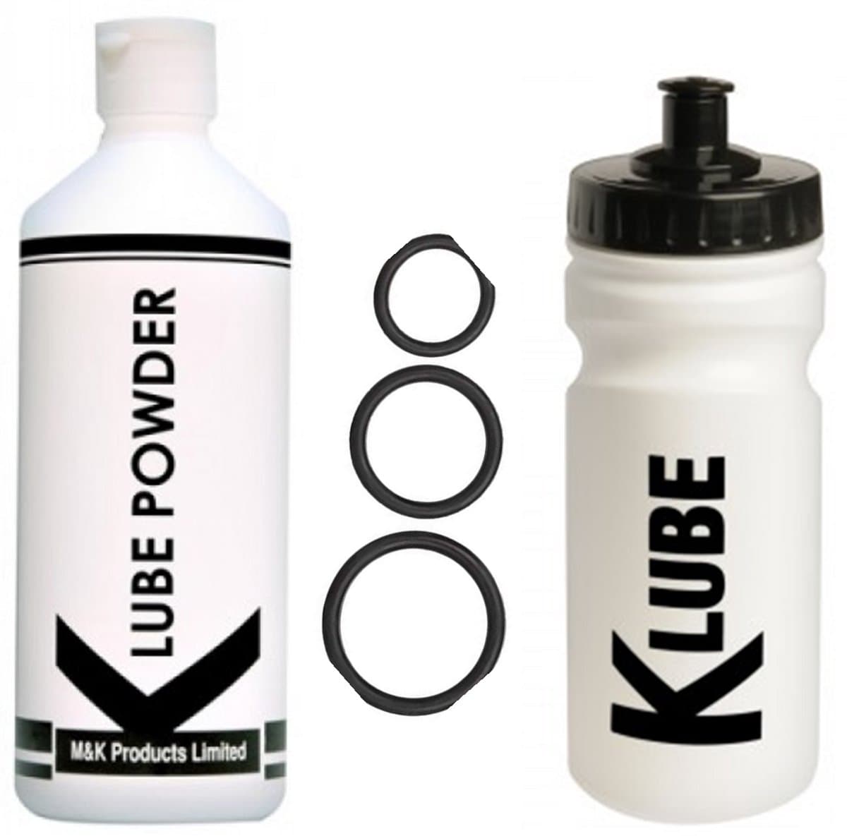 K Lube Poeder voor 20 Liter Glijmiddel met K Lube Shaker (Bidon) + Rubber Cockring Set — afbeelding 1
