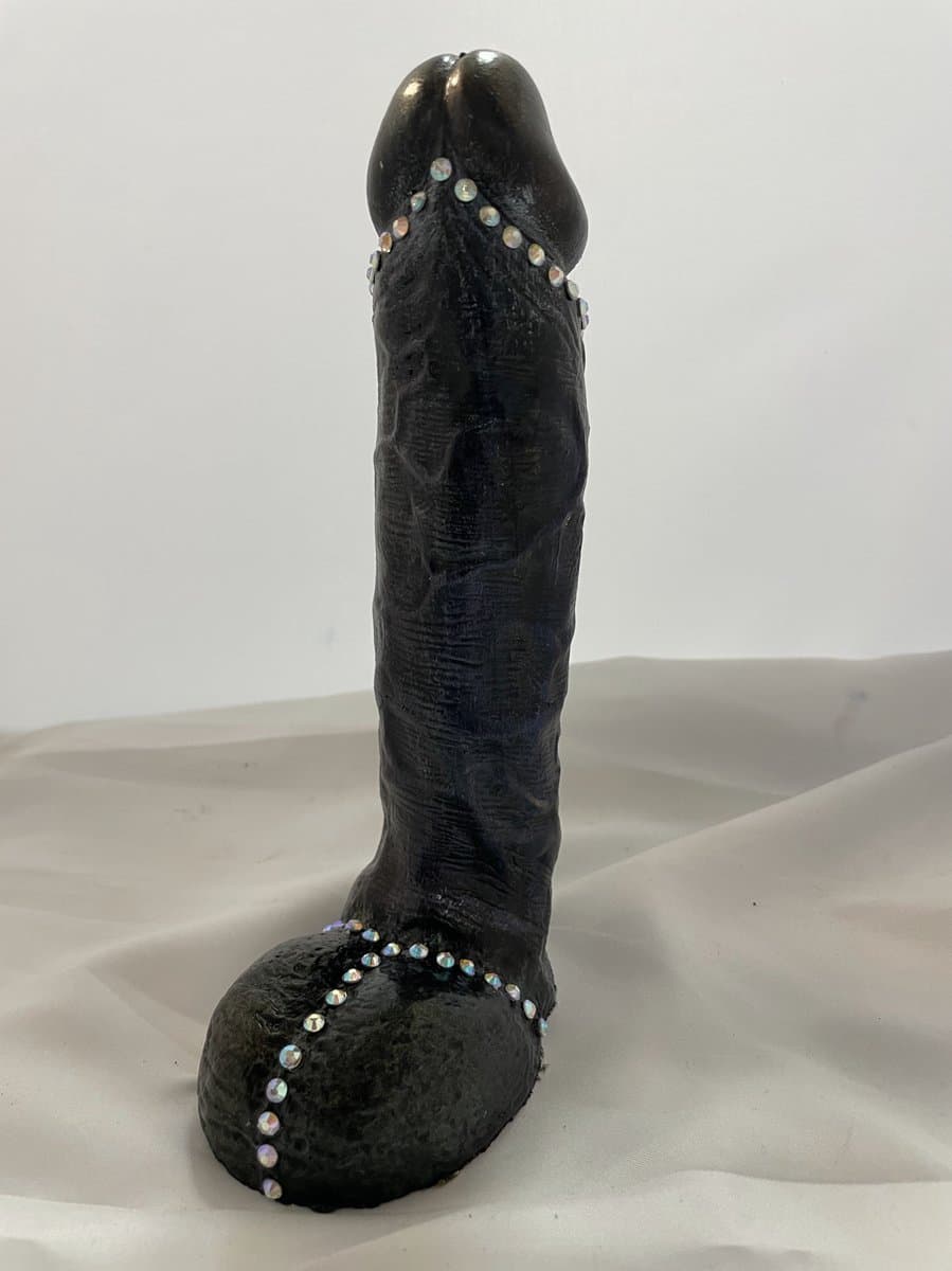 Piemel kunst Metalic met strass handpainted — afbeelding 1