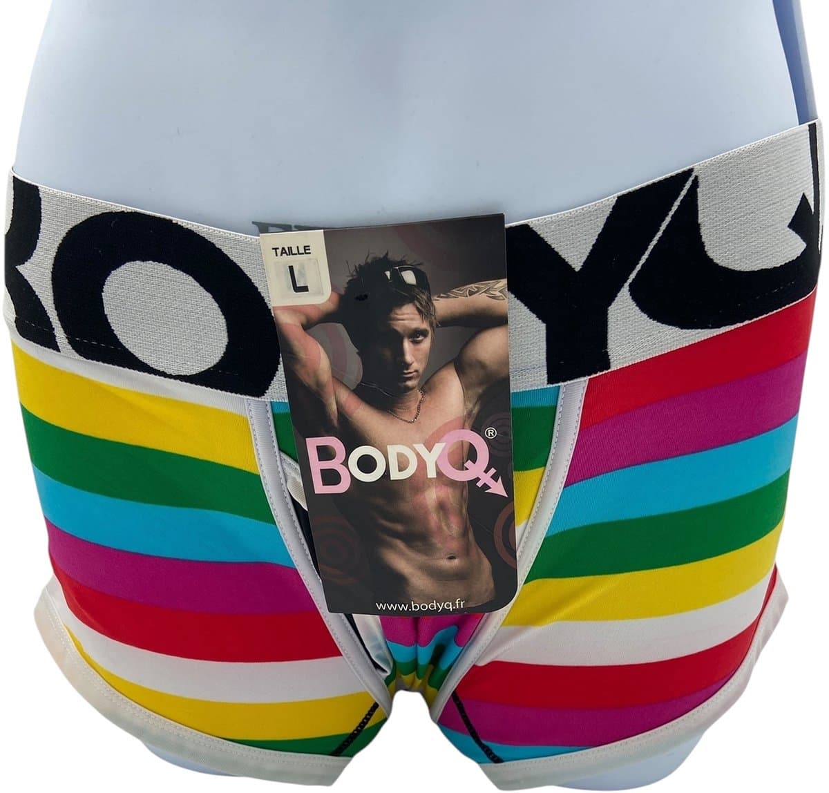 BodyQ Sexy Heren Boxershort – Rainbow – Erotische Herenlingerie – Maat L — afbeelding 1