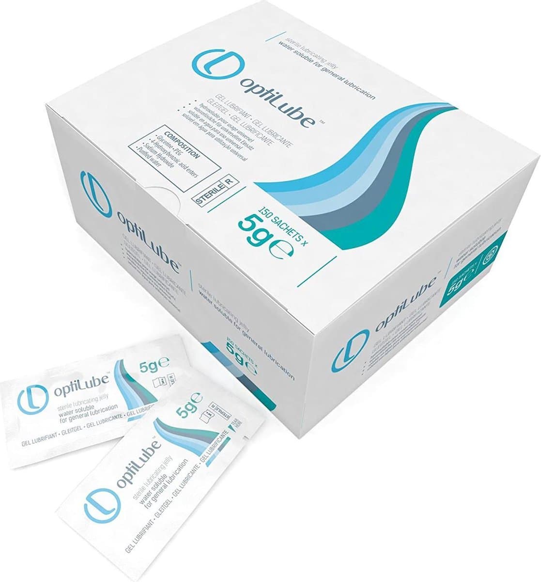Optilube cathetergel glijmiddel waterbasis 5 gram / 15 zakjes — afbeelding 1