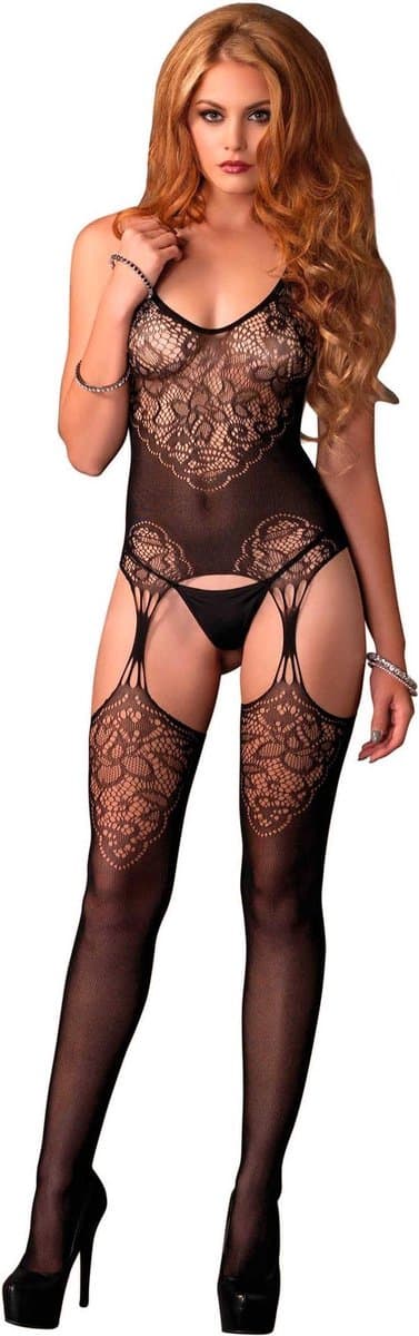 Jacquard net bodystocking — afbeelding 1