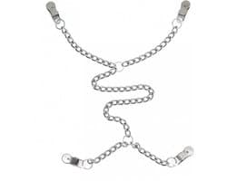 Rimba Bondage Play - Tepel En schaamlip klemmen Met Ketting
