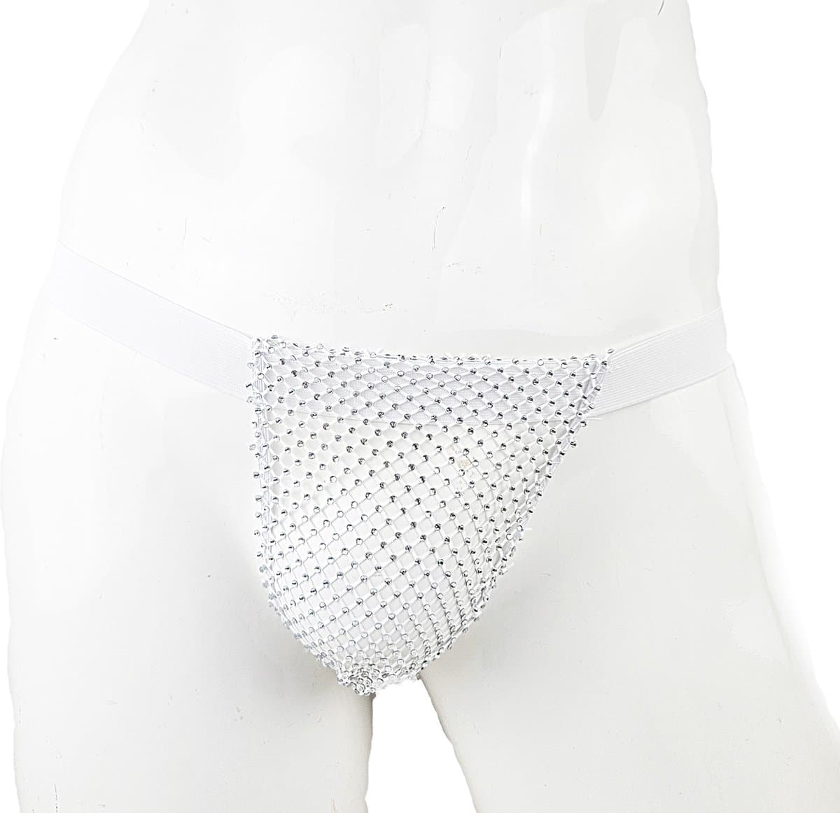 BamBella® Slip doorzichtig voor mannen - L/XL - string steentjes gaten Erotische Sexy Lingerie Heren - mannen ondergoed — afbeelding 1