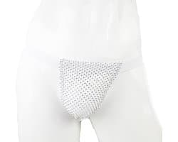 BamBella® Slip doorzichtig voor mannen - L/XL - string steentjes gaten Erotische Sexy Lingerie Heren - mannen ondergoed