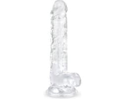 Jelly Dildo met ballen - 17 cm