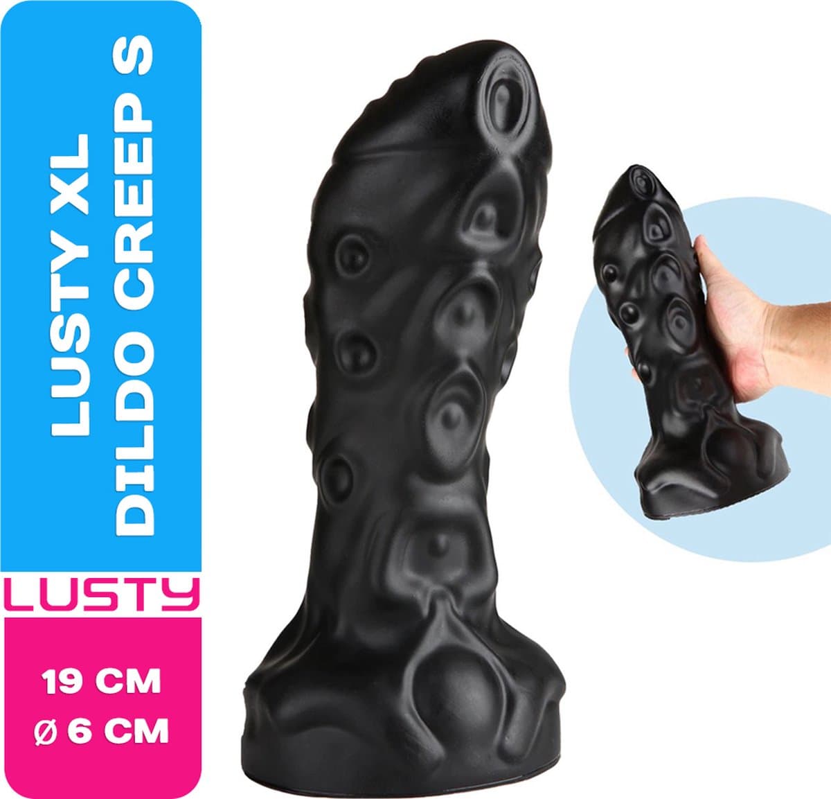 Lusty XXL Buttplug Creep - S - 19 x 6 cm - XXL Dildo - Grote Butt Plug - Mega Dildo - Dikke Anaal Dildo - Anaal Toy - Seksspeeltje - Anaal Toys — afbeelding 1