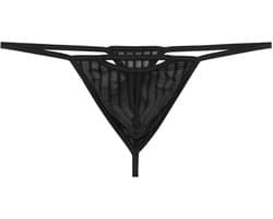 WOH heren microfiber G-string personal allure mesh zwart