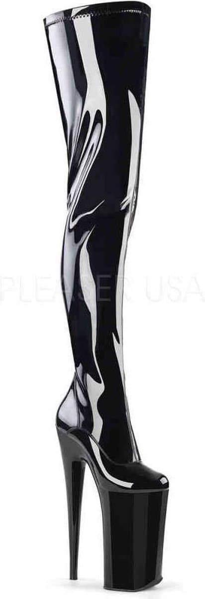 Pleaser - BEYOND4000 Plateau Overknee Laarzen - Paaldans schoenen - 42 Shoes - Zwart — afbeelding 1