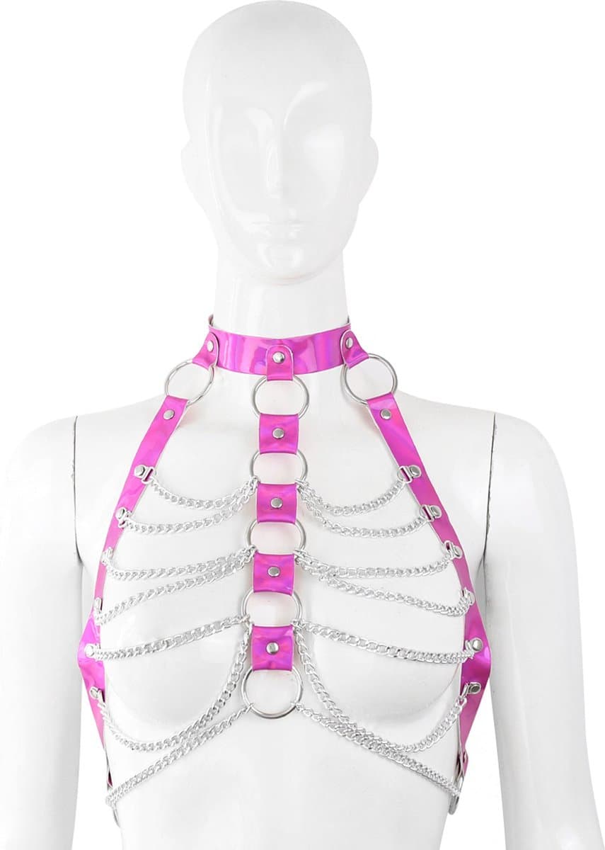 Fixxx - Kettingen Top - Lakleer - One Size - Reflection - Roze — afbeelding 1